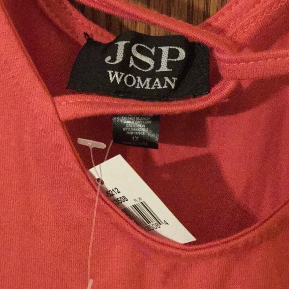 💃NWT JSP Cool Cold Shoulder Size 1 XLG Coral Fun To Wear Top Must Have 💃 - Picture 4 of 6